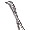 Compact Dr. Slick Curved Scissor Clamp, 4-inch, stainless steel, essential for fly fishing enthusiasts.